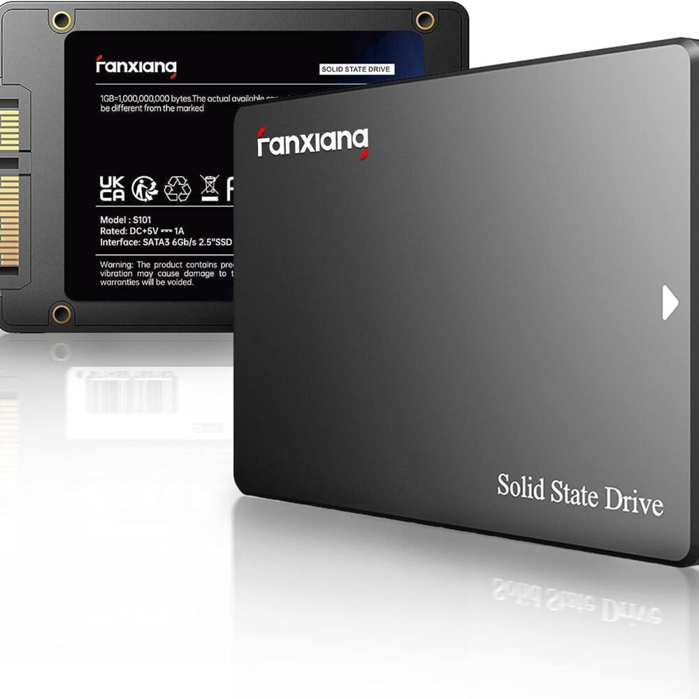 fanxiang S101 1TB SSD SATA SSD 1TB Internal Solid State Drive SATA III 6Gb/s 2.5" SSD, UP to 520MB/s, 3D NAND TLC, Upgrade Laptop PC and Desktops