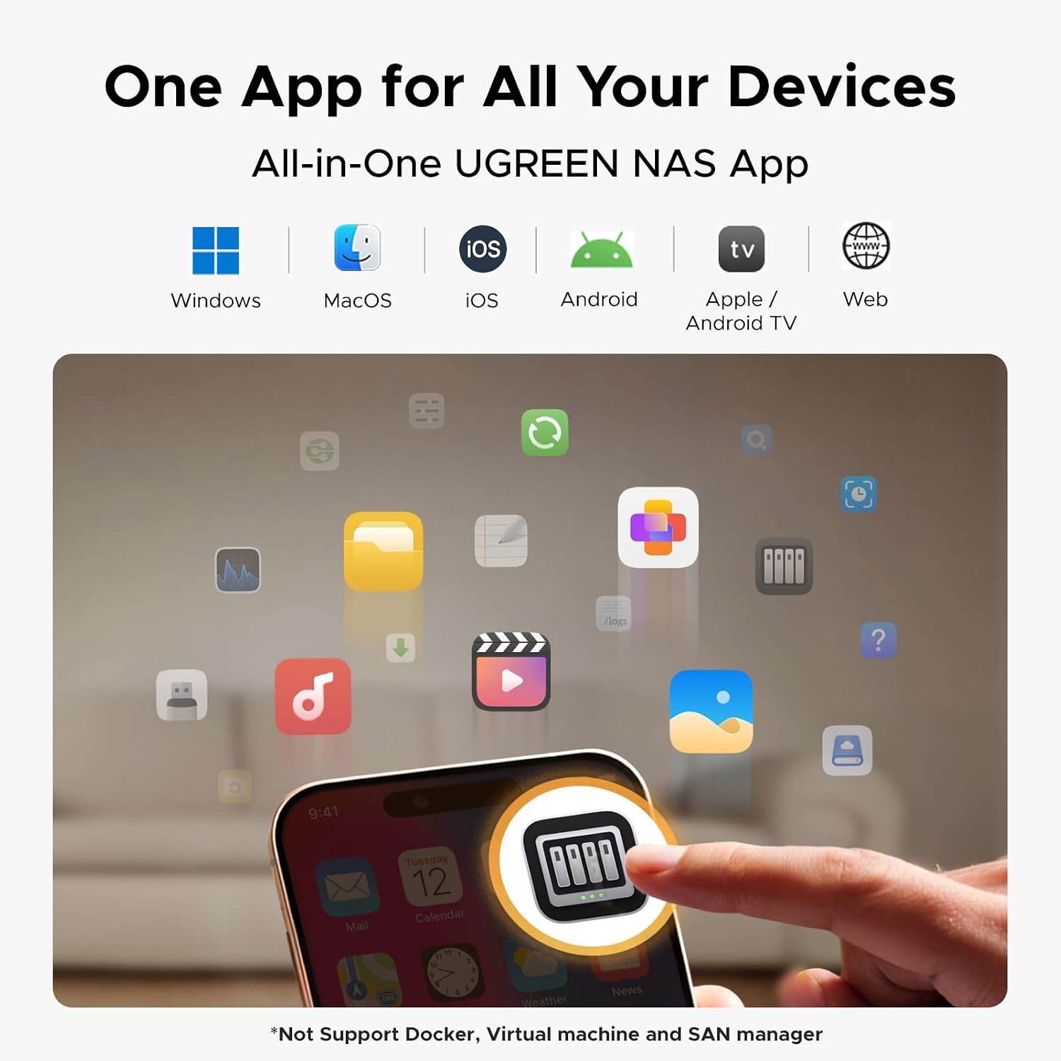 UGREEN NAS DH2300 2-Bay for Beginners & Personal Users, Phone Backup | AI Album, Private Cloud/Remote Access, File Sharing, Multi-Device Backup, Home Entertainment, 4GB RAM on Board (Diskless) - Image 3
