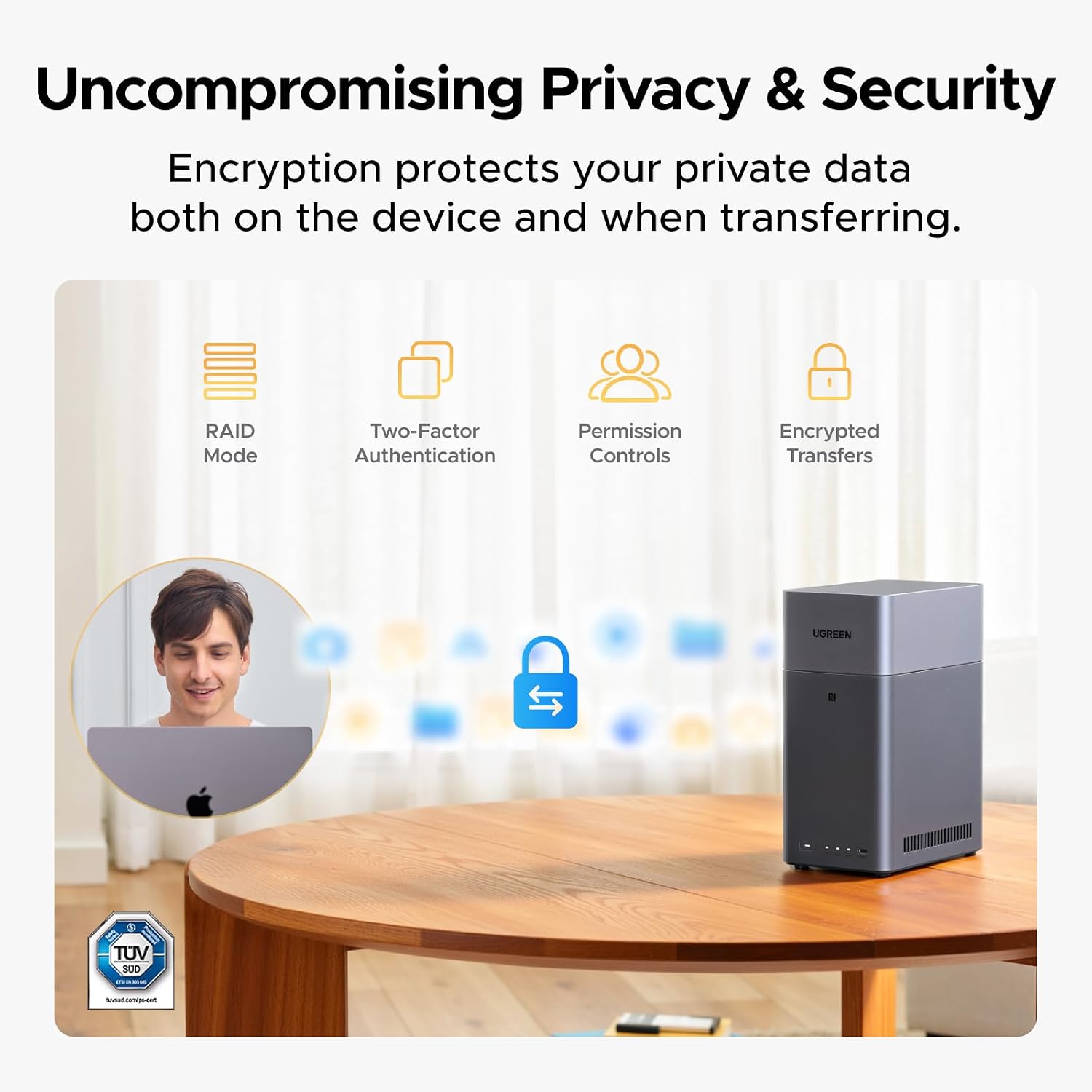 UGREEN NAS DH2300 2-Bay for Beginners & Personal Users, Phone Backup | AI Album, Private Cloud/Remote Access, File Sharing, Multi-Device Backup, Home Entertainment, 4GB RAM on Board (Diskless) - Image 7